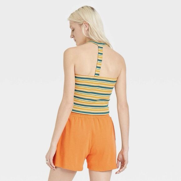 Care Bears Sunshine Bear Embroidered Halter Tank Top Size XL 90s Y2K 80s - Picture 2 of 10